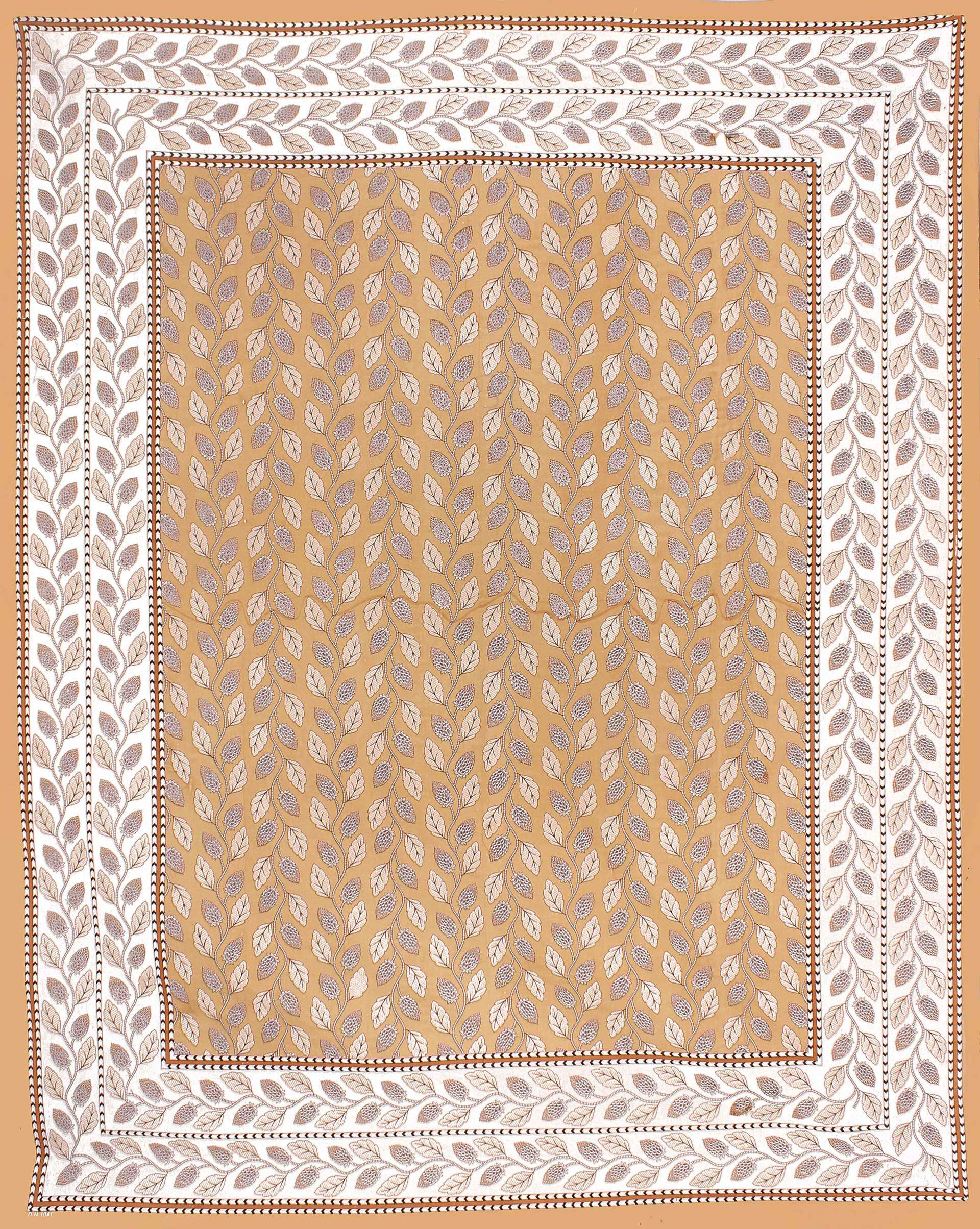 Rudra Bazaar Brown 210 TC Cotton Double King Bedsheet With 2 Pillow Covers - Distacart