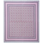 Rudra Bazaar Pink 210 TC Cotton Double King Bedsheet With 2 Pillow Covers - Distacart