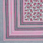 Rudra Bazaar Pink 210 TC Cotton Double King Bedsheet With 2 Pillow Covers - Distacart
