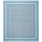 Rudra Bazaar Turquoise Blue 210 TC Cotton Double King Bedsheet With 2 Pillow Covers - Distacart
