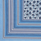 Rudra Bazaar Blue 210 TC Cotton Double King Bedsheet With 2 Pillow Covers - Distacart