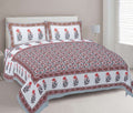 Rudra Bazaar Grey 210 TC Cotton Double King Bedsheet With 2 Pillow Covers - Distacart
