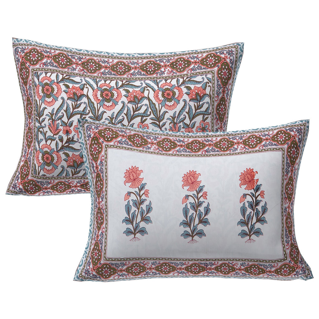 Rudra Bazaar Grey 210 TC Cotton Double King Bedsheet With 2 Pillow Covers - Distacart