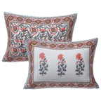 Rudra Bazaar Grey 210 TC Cotton Double King Bedsheet With 2 Pillow Covers - Distacart