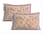 Rudra Bazaar Brown 210 TC Cotton Double King Bedsheet With 2 Pillow Covers - Distacart