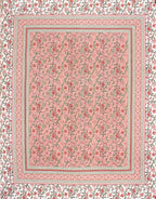 Rudra Bazaar Pink 210 TC Cotton Double King Bedsheet With 2 Pillow Covers - Distacart