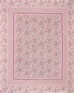 Rudra Bazaar Pink 210 TC Cotton Double King Bedsheet With 2 Pillow Covers - Distacart