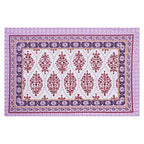 Rudra Bazaar Purple 210 TC Cotton Double King Bedsheet With 2 Pillow Covers - Distacart