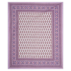 Rudra Bazaar Purple 210 TC Cotton Double King Bedsheet With 2 Pillow Covers - Distacart