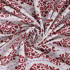Rudra Bazaar Purple 210 TC Cotton Double King Bedsheet With 2 Pillow Covers - Distacart