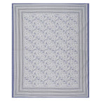 Rudra Bazaar Blue 210 TC Cotton Double King Bedsheet With 2 Pillow Covers - Distacart
