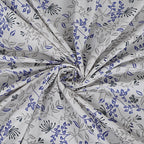 Rudra Bazaar Blue 210 TC Cotton Double King Bedsheet With 2 Pillow Covers - Distacart