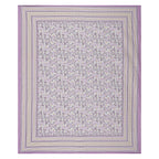 Rudra Bazaar Purple 210 TC Cotton Double King Bedsheet With 2 Pillow Covers - Distacart