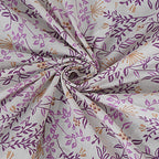 Rudra Bazaar Purple 210 TC Cotton Double King Bedsheet With 2 Pillow Covers - Distacart