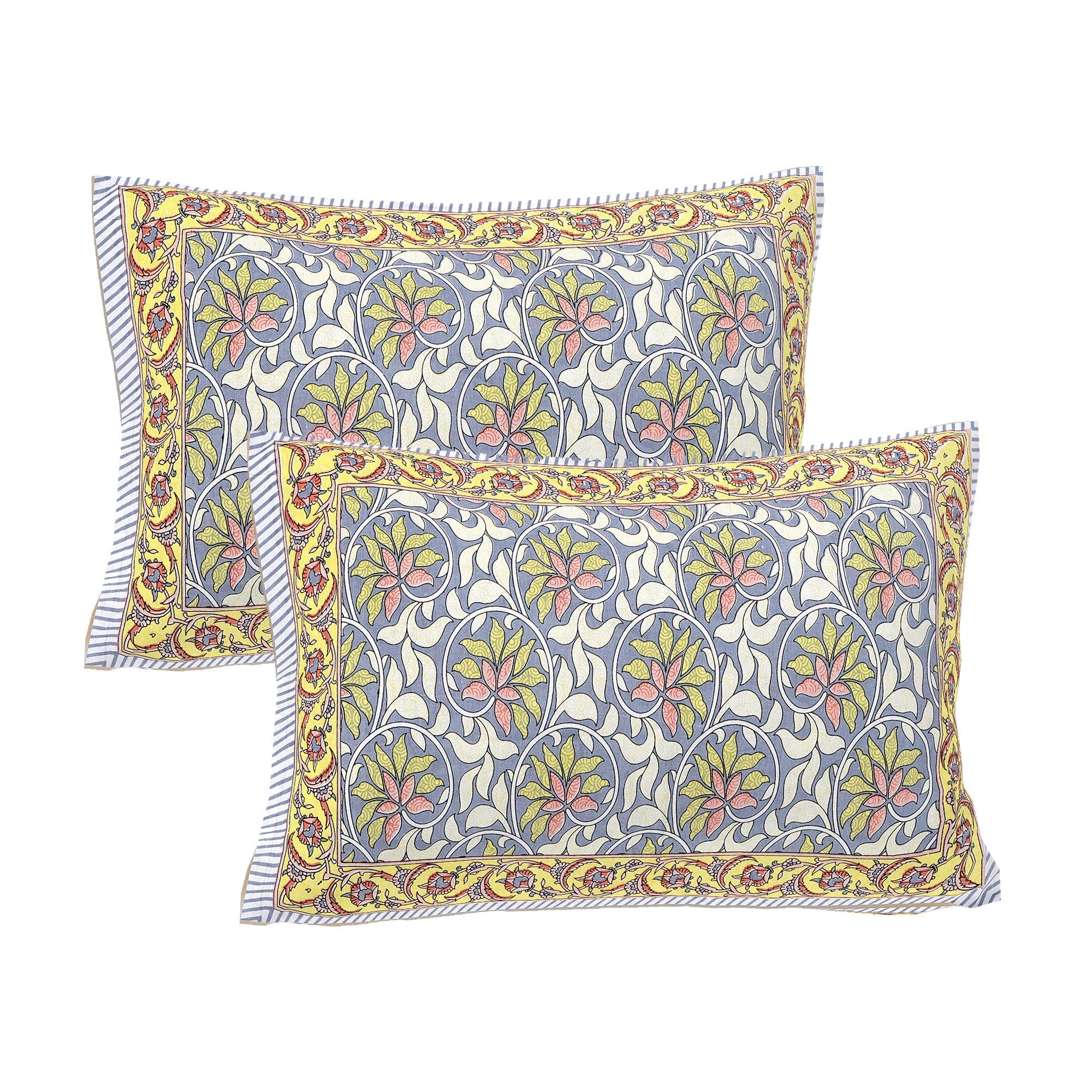 Rudra Bazaar Multi 210 TC Cotton Double King Bedsheet With 2 Pillow Covers - Distacart