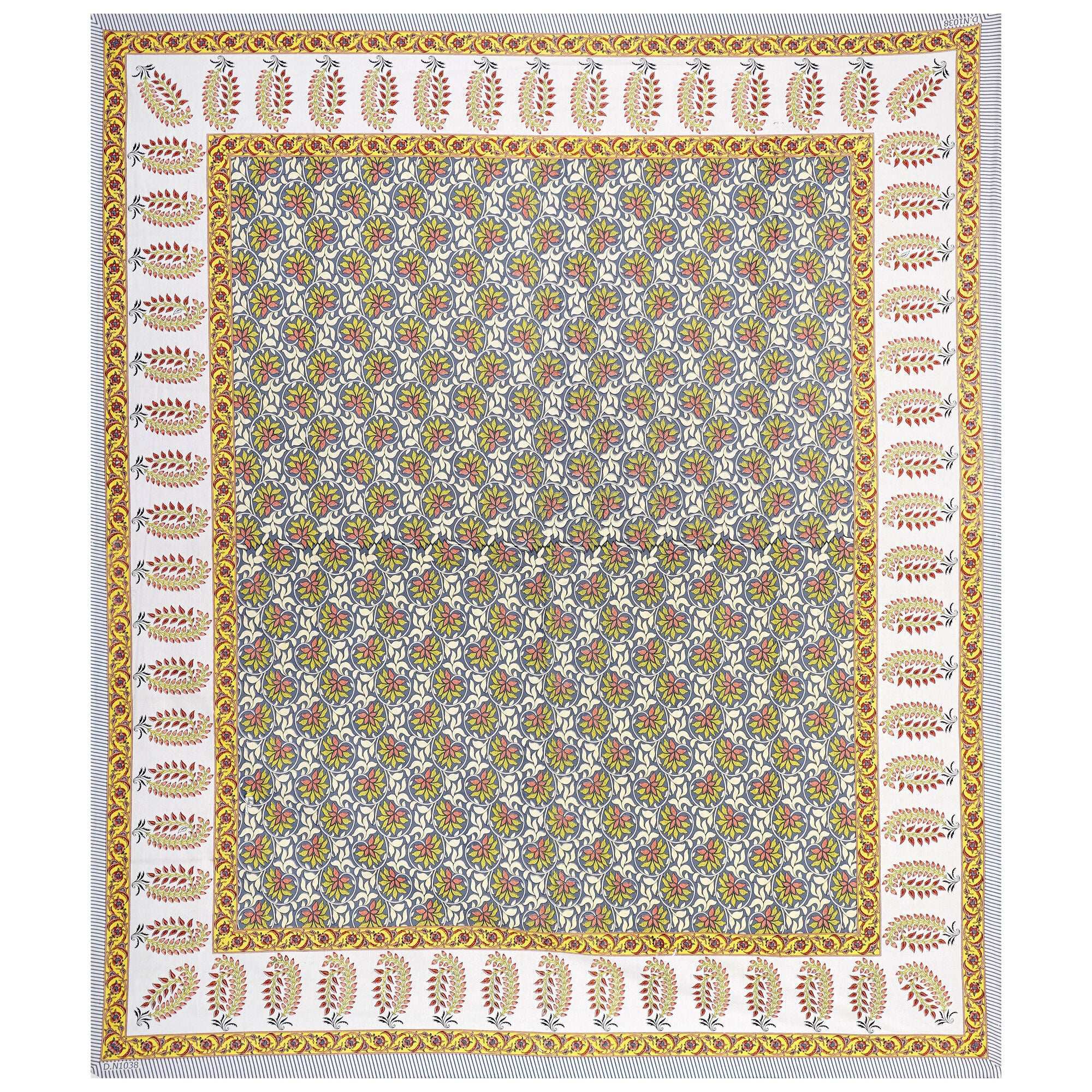 Rudra Bazaar Multi 210 TC Cotton Double King Bedsheet With 2 Pillow Covers - Distacart