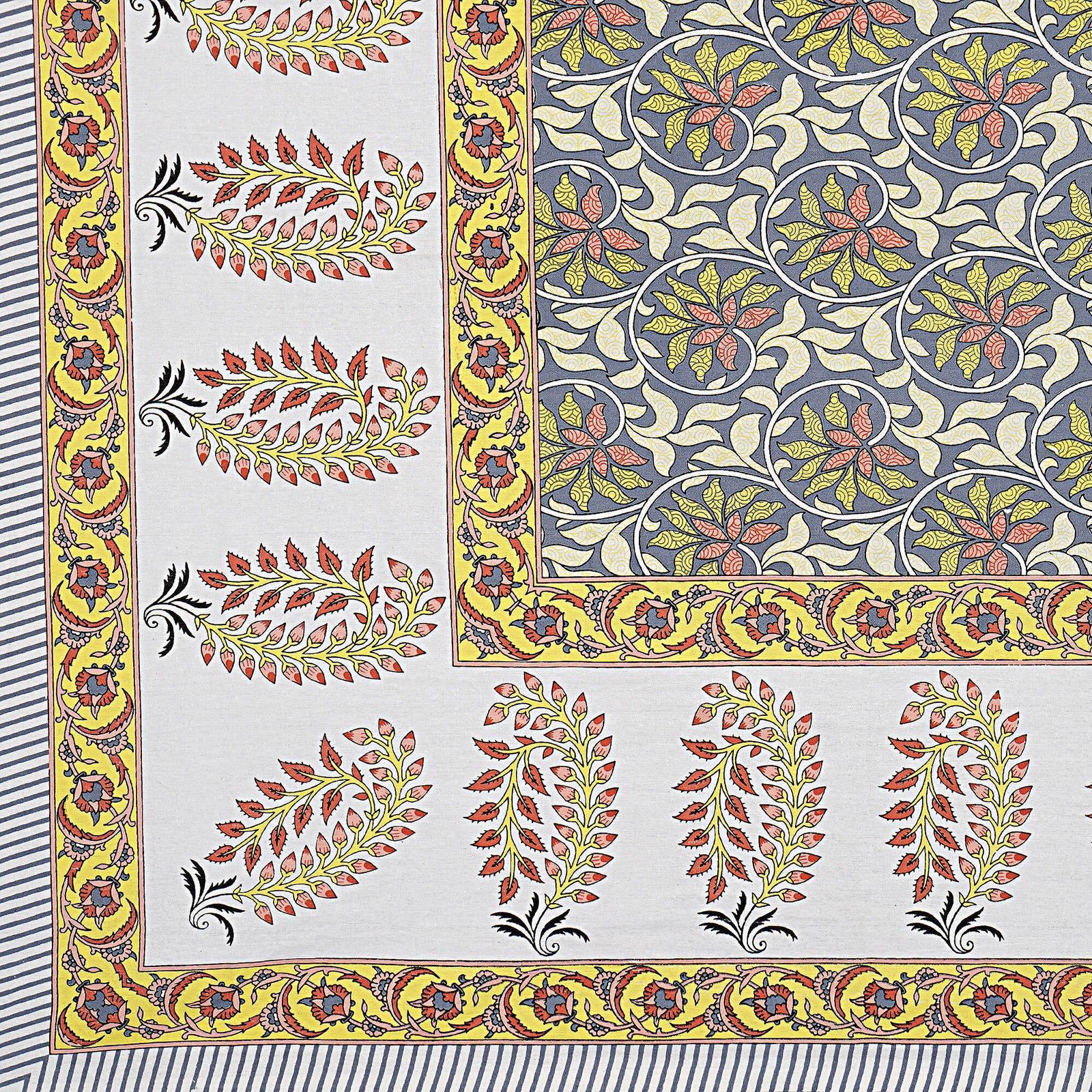 Rudra Bazaar Multi 210 TC Cotton Double King Bedsheet With 2 Pillow Covers - Distacart