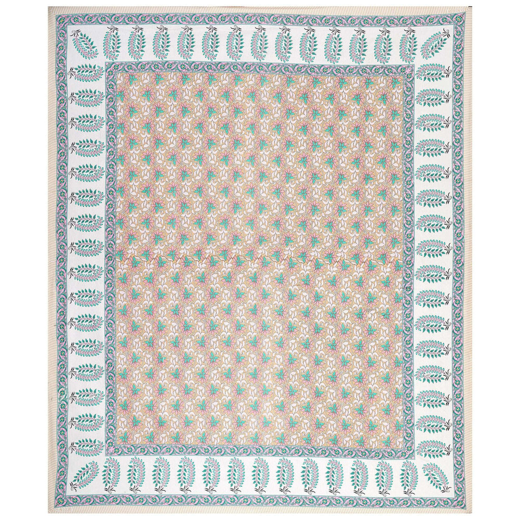 Rudra Bazaar Multi 210 TC Cotton Double King Bedsheet With 2 Pillow Covers - Distacart