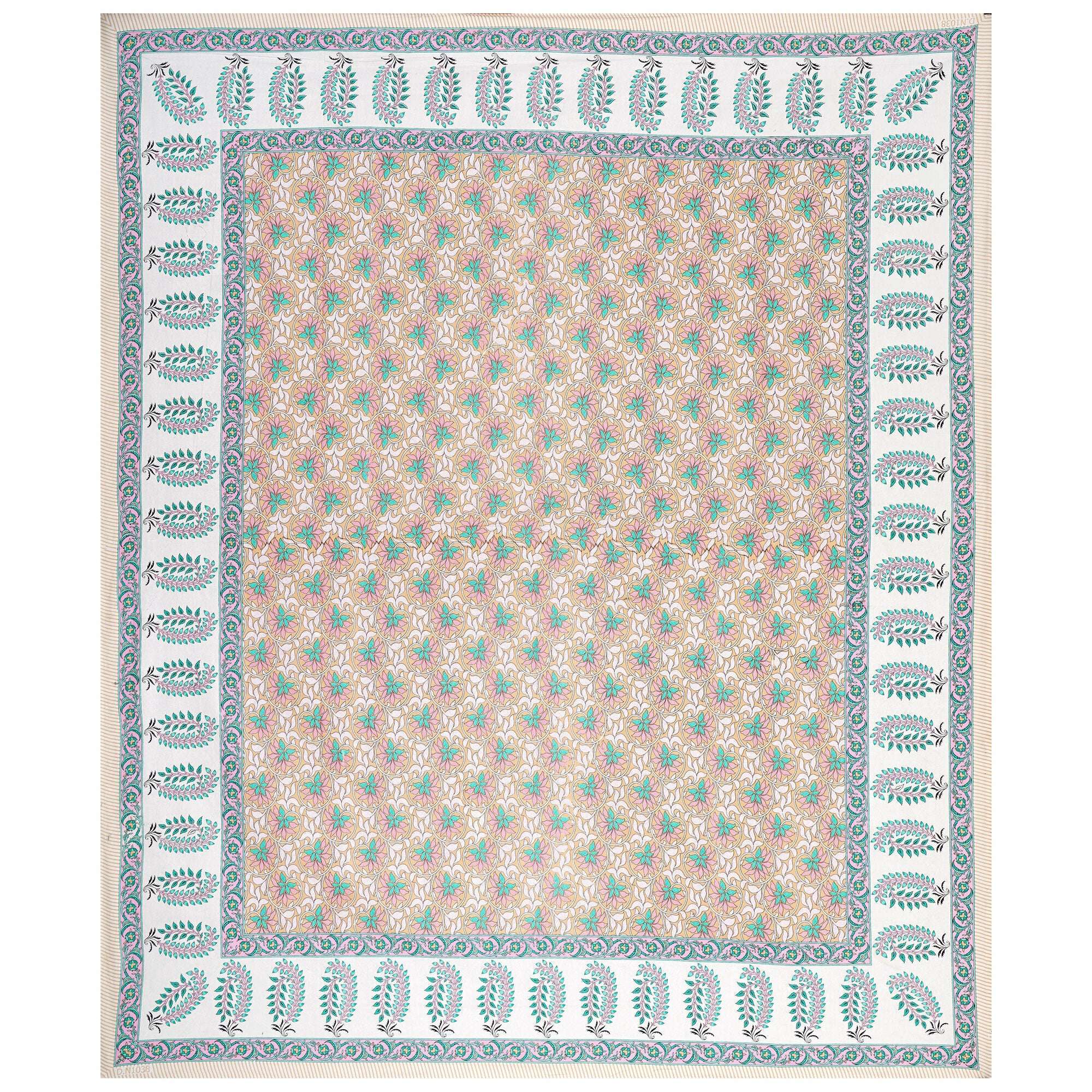 Rudra Bazaar Multi 210 TC Cotton Double King Bedsheet With 2 Pillow Covers - Distacart