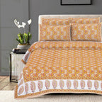 Rudra Bazaar Multi 210 TC Cotton Double King Bedsheet With 2 Pillow Covers - Distacart