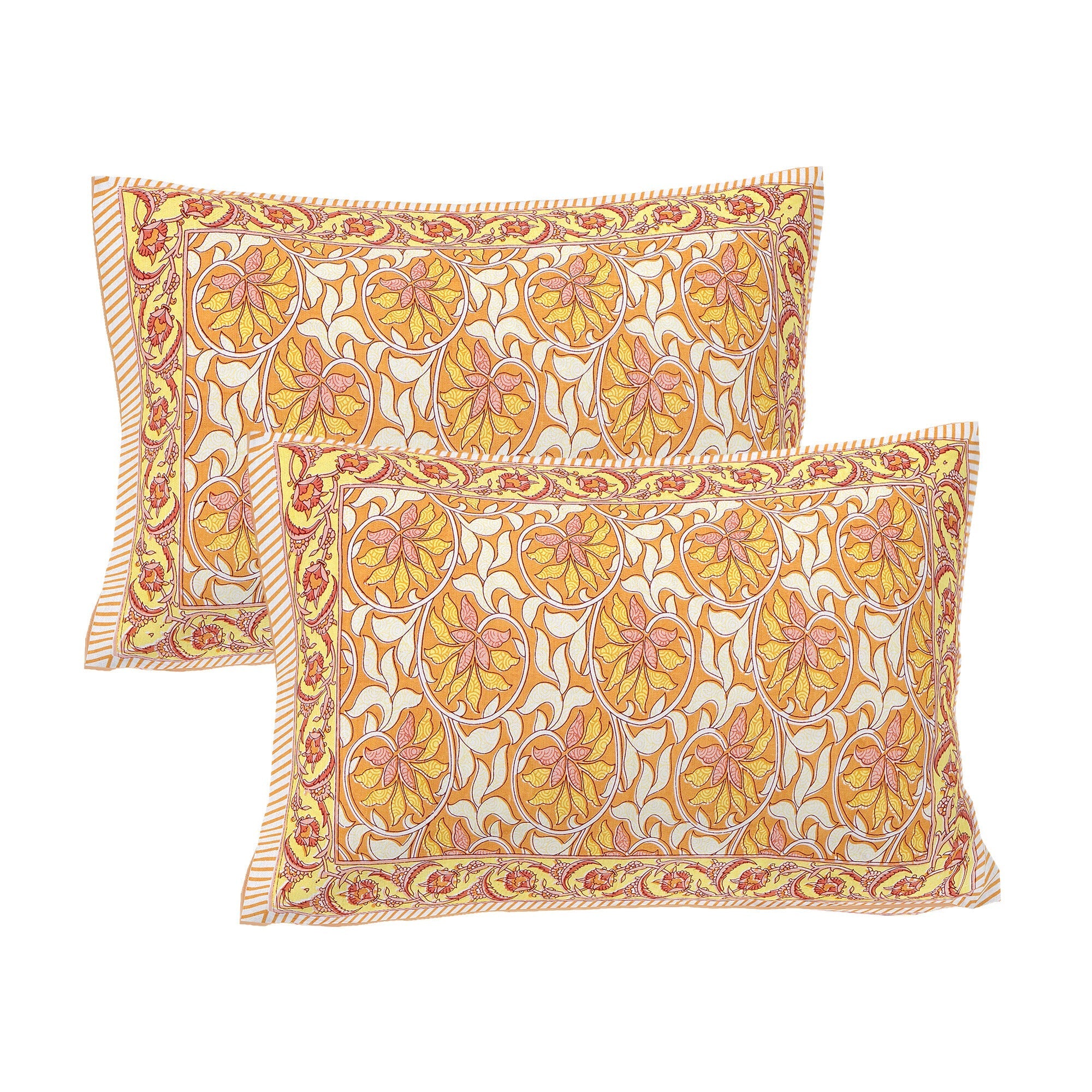 Rudra Bazaar Multi 210 TC Cotton Double King Bedsheet With 2 Pillow Covers - Distacart
