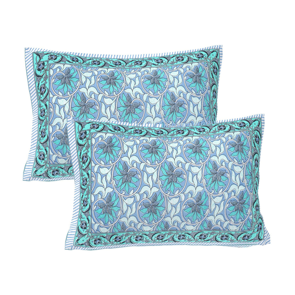 Rudra Bazaar Multi 210 TC Cotton Double King Bedsheet With 2 Pillow Covers - Distacart