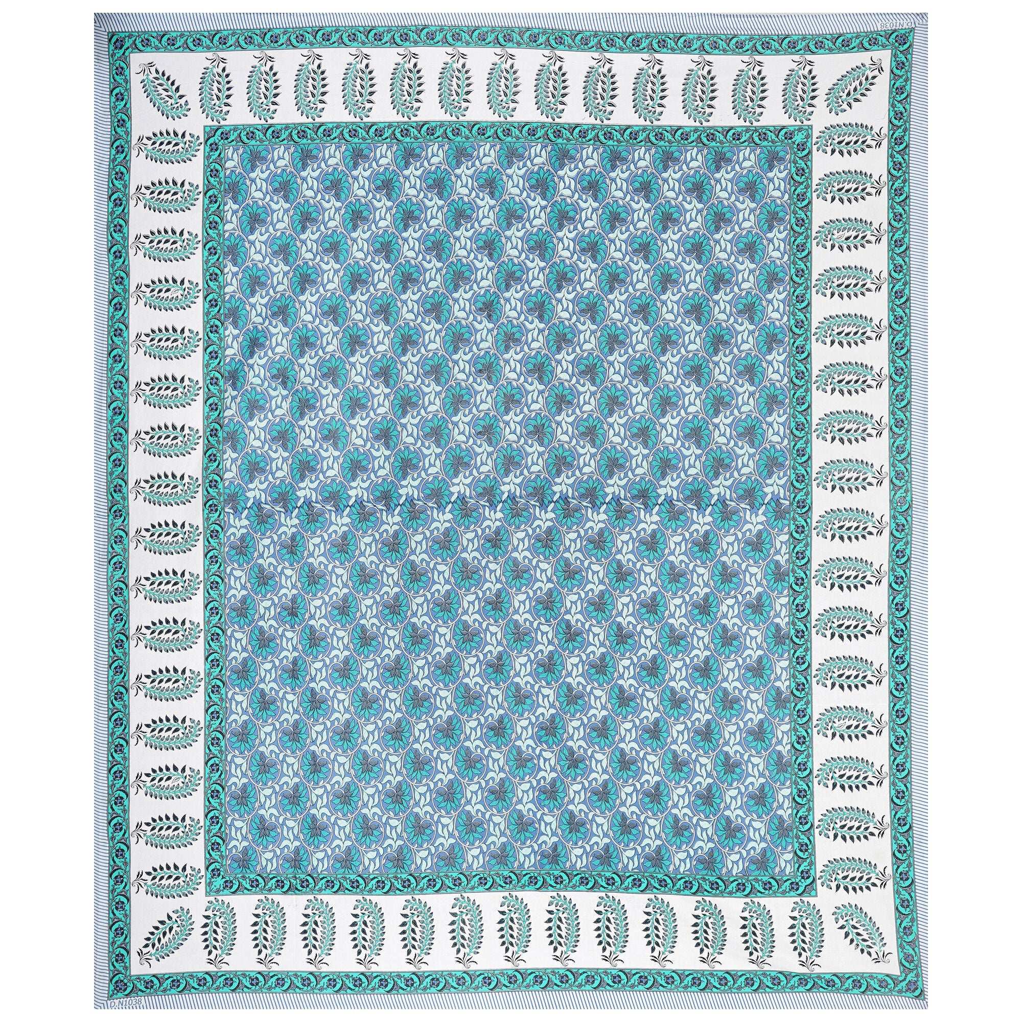 Rudra Bazaar Multi 210 TC Cotton Double King Bedsheet With 2 Pillow Covers - Distacart