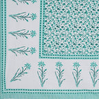 Rudra Bazaar Sea Green 210 TC Cotton Double King Bedsheet With 2 Pillow Covers - Distacart