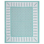 Rudra Bazaar Sea Green 210 TC Cotton Double King Bedsheet With 2 Pillow Covers - Distacart