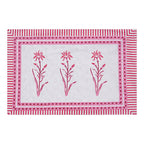 Rudra Bazaar Pink 210 TC Cotton Double King Bedsheet With 2 Pillow Covers - Distacart
