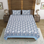 Rudra Bazaar Brown 210 TC Cotton Double King Bedsheet With 2 Pillow Covers - Distacart