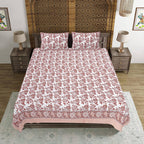 Rudra Bazaar Sea Green 210 TC Cotton Double King Bedsheet With 2 Pillow Covers - Distacart