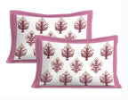 Rudra Bazaar Purple 210 TC Cotton Double King Bedsheet With 2 Pillow Covers - Distacart