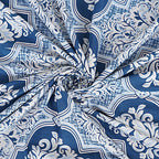 Rudra Bazaar Blue 210 TC Cotton Double King Bedsheet With 2 Pillow Covers - Distacart