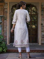 Juniper Women's Pink Viscose Shantoon Festive Printed Straight Kurta - Distacart