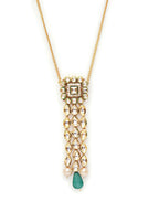 Kundan Necklace (Gold) - Ruby Raang