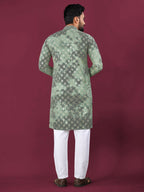 Anaita Green Chikankari Work Viscose Rayon Straight Kurta