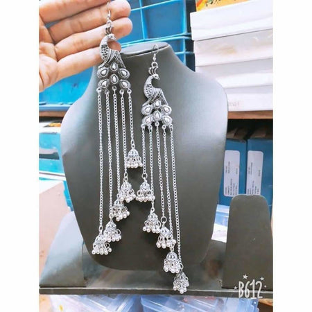 MS Fashion India Peacock Design Earrings With Hanging five Jhumkas
