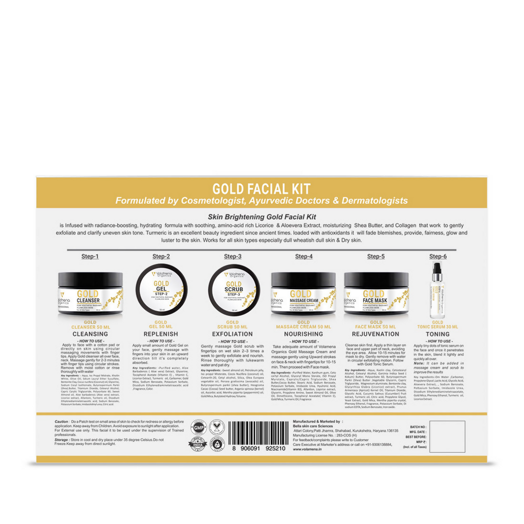 Volamena Skin Brightening Gold Facial Kit