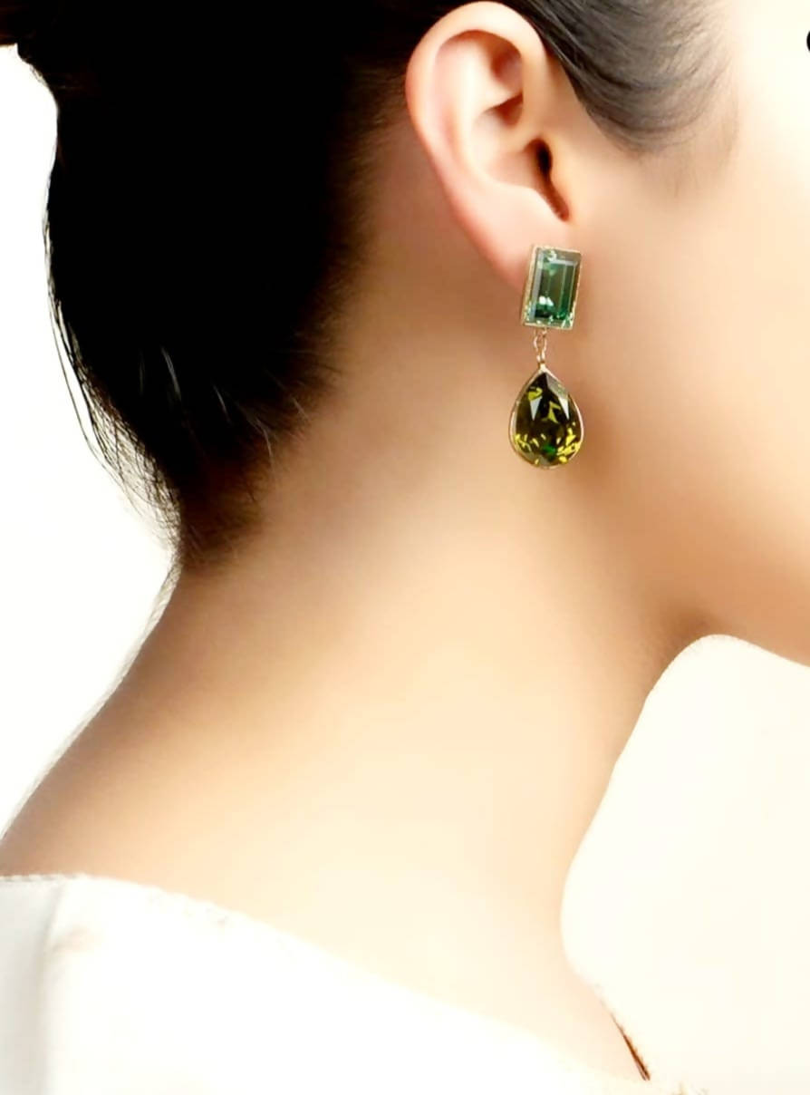 Bling Accessories Hand Made Statement Crystal Stud Earrings - Distacart