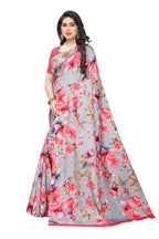 Vamika Grey Linen Satin Border Saree (SONAKSHI 12 PEACH)