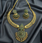 Jewel City Timeless Elegance Of Indian Heritage Handcrafted Green Necklace Set