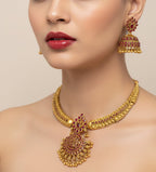 Jewel City Timeless Elegance Of Indian Heritage Handcrafted Red Necklace Set