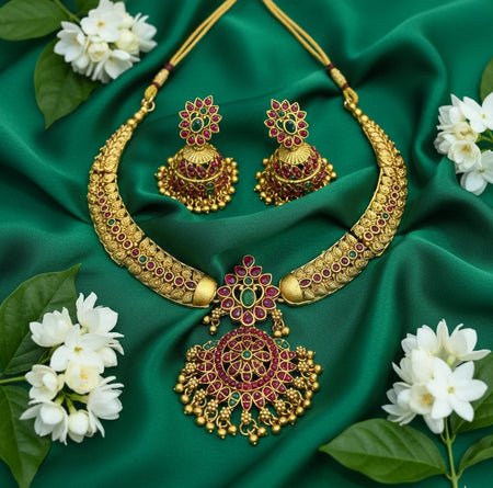Jewel City Timeless Elegance Of Indian Heritage Handcrafted Multi-Color Necklace Set