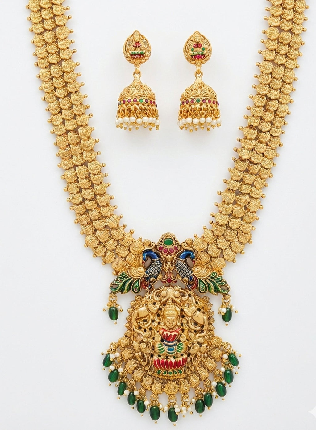 Jewel City Antique Gold-Plated Temple Jewelry Set
