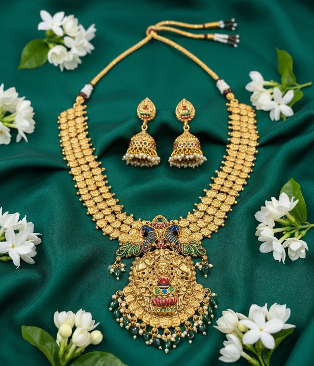 Jewel City Antique Gold-Plated Temple Jewelry Set