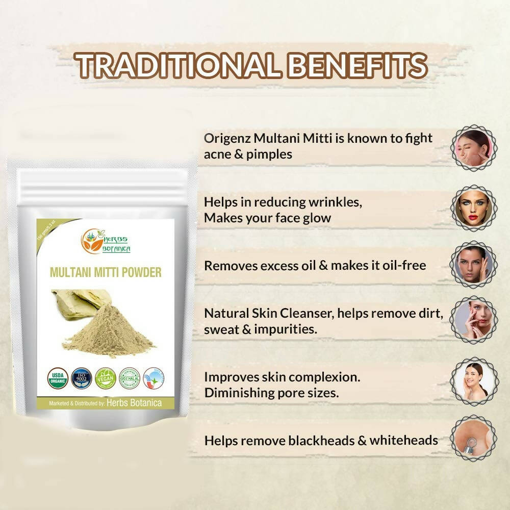 Herbs Botanica 100% Natural Multani Mitti Powder
