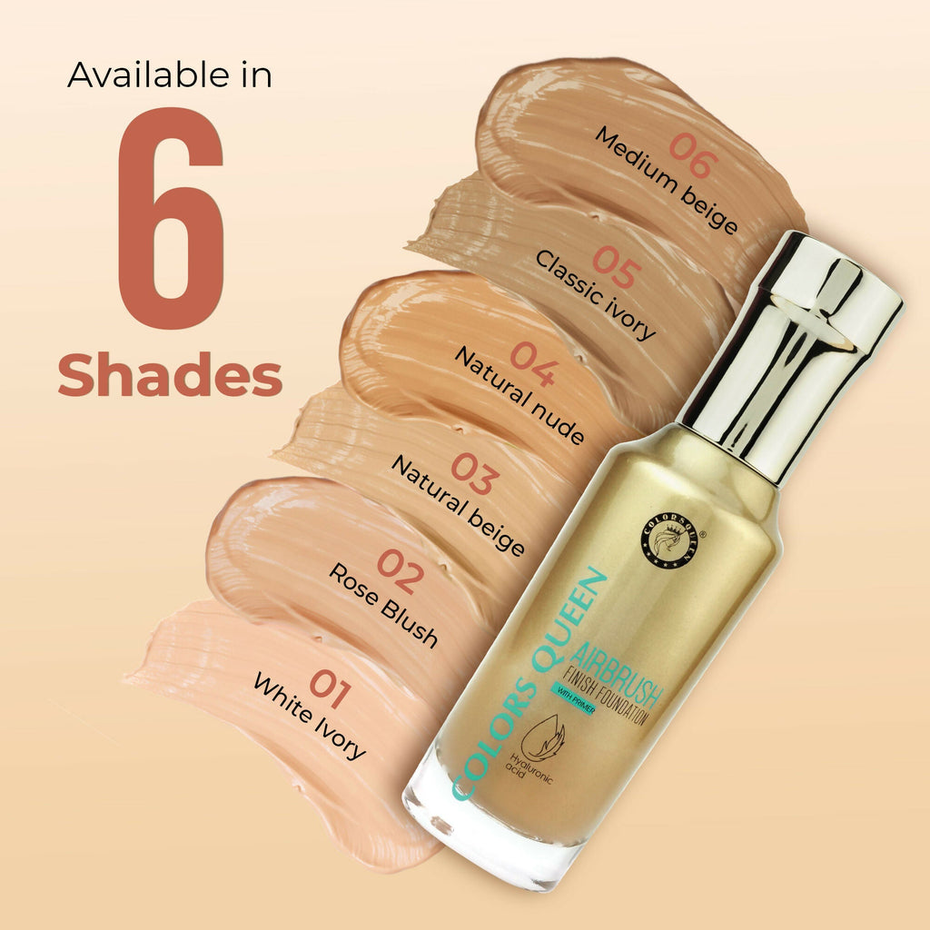 Colors Queen Airbrush Foundation With Primer - Natural Nude