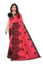 Vamika Pink Dola Silk Embroidery Saree