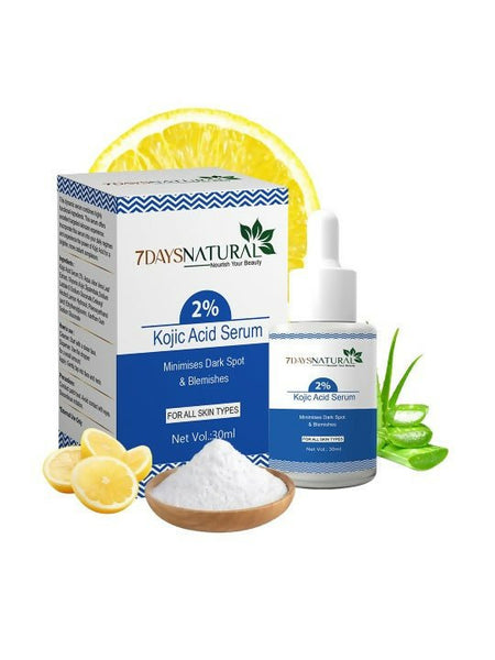 7 Days 2% Kojic Acid Face Serum with Niacinamide for Dark Spots Pigmentation